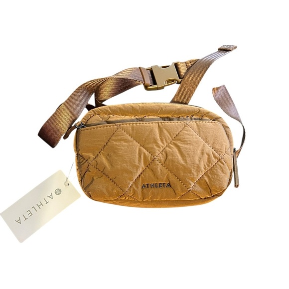 Athleta Handbags - Athleta Quilted Crossbody Belt Bag – Walnut